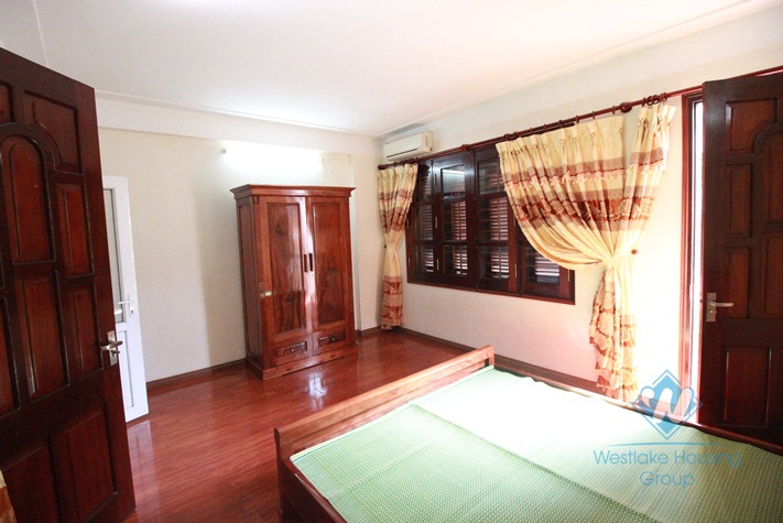 Newly renovated house with 05 bedrooms for rent in Xuan Dieu Street, Tay Ho, Hanoi.